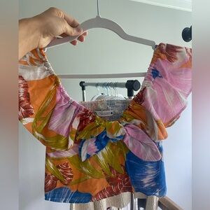 Zara Print Crop Top